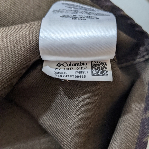 Mens Columbia Omni-Wick Long Sleeve Button Shirt Medium Tiny Trees Brown. - Picture 6 of 7